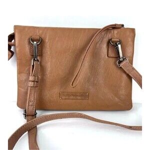 Lucky Brand Brown Genuine Leather 3-in-1 Convertible Crossbody Purse Bag Clutch